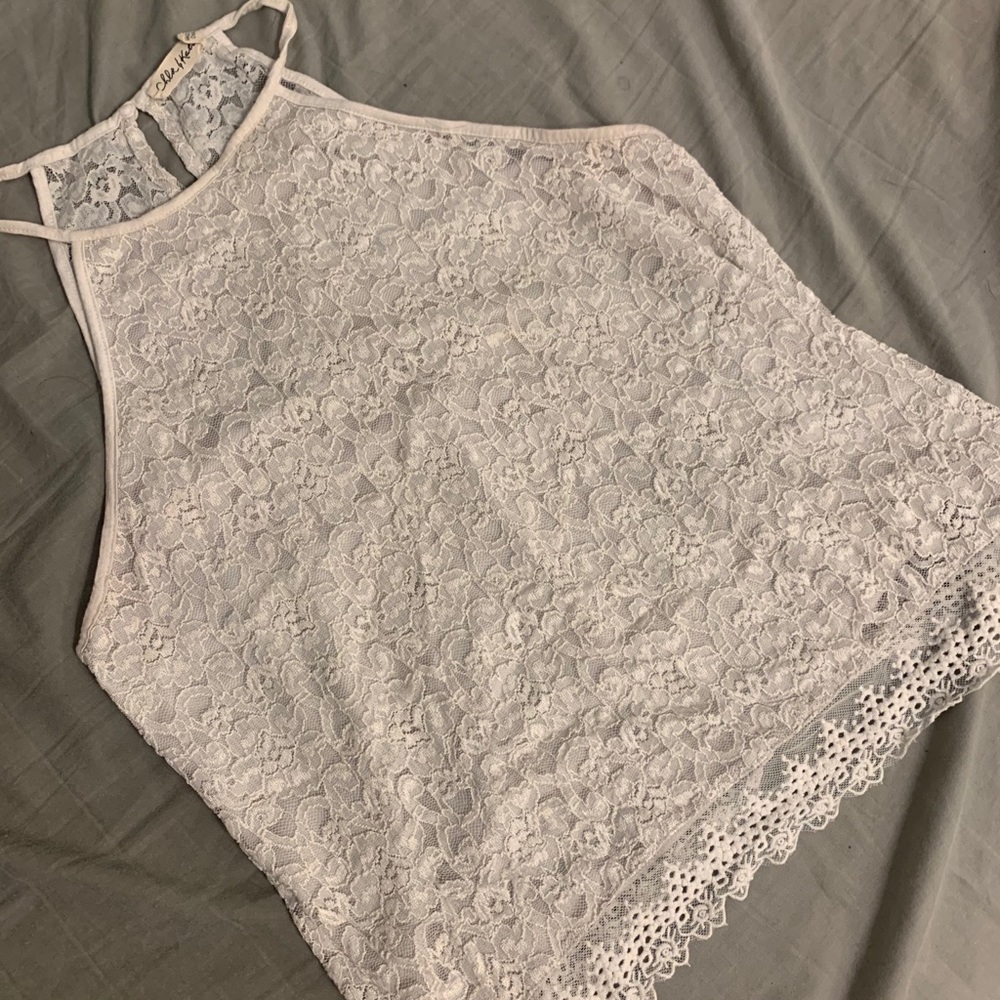 Ivory lace tank top